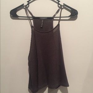 Gray Knitted Tank Top
